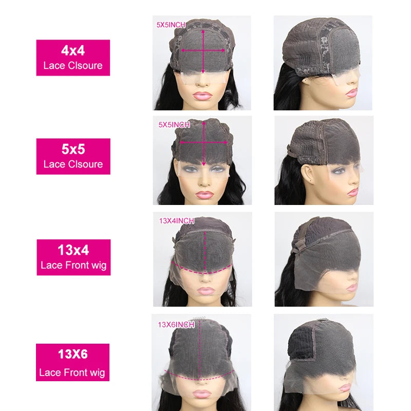 Berrys Fashion Hair 13x6 HD Lace Front Human Hair Wigs Pre Plucked Body Wave 5x5 Lace Closure Wig 13x4 Lace Frontal Wig 250%