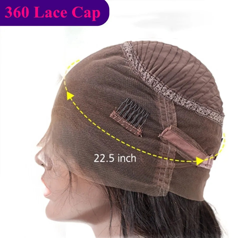 100% Human Hair 13x6 Lace Front Wig Dark Brown Loose Deep Wave Remy Peruvian Hair 5x5 Swiss Lace Closure Wig Natural Hairline