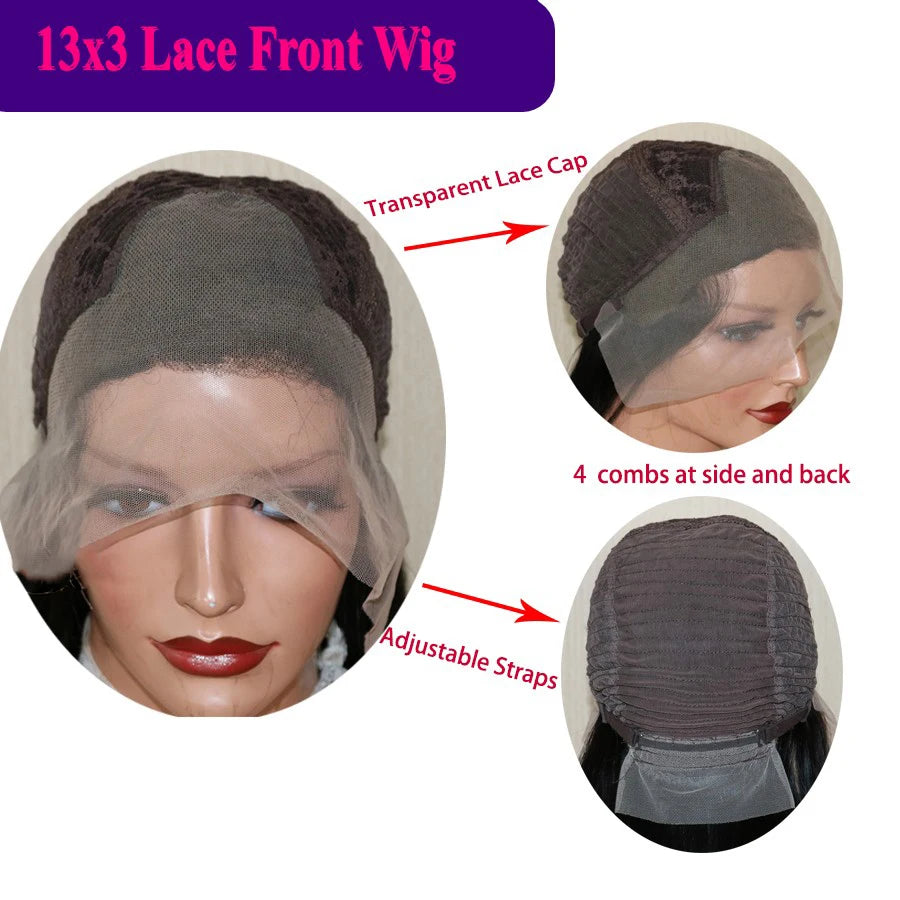 100% Human Hair 13x6 Lace Front Wig Dark Brown Loose Deep Wave Remy Peruvian Hair 5x5 Swiss Lace Closure Wig Natural Hairline