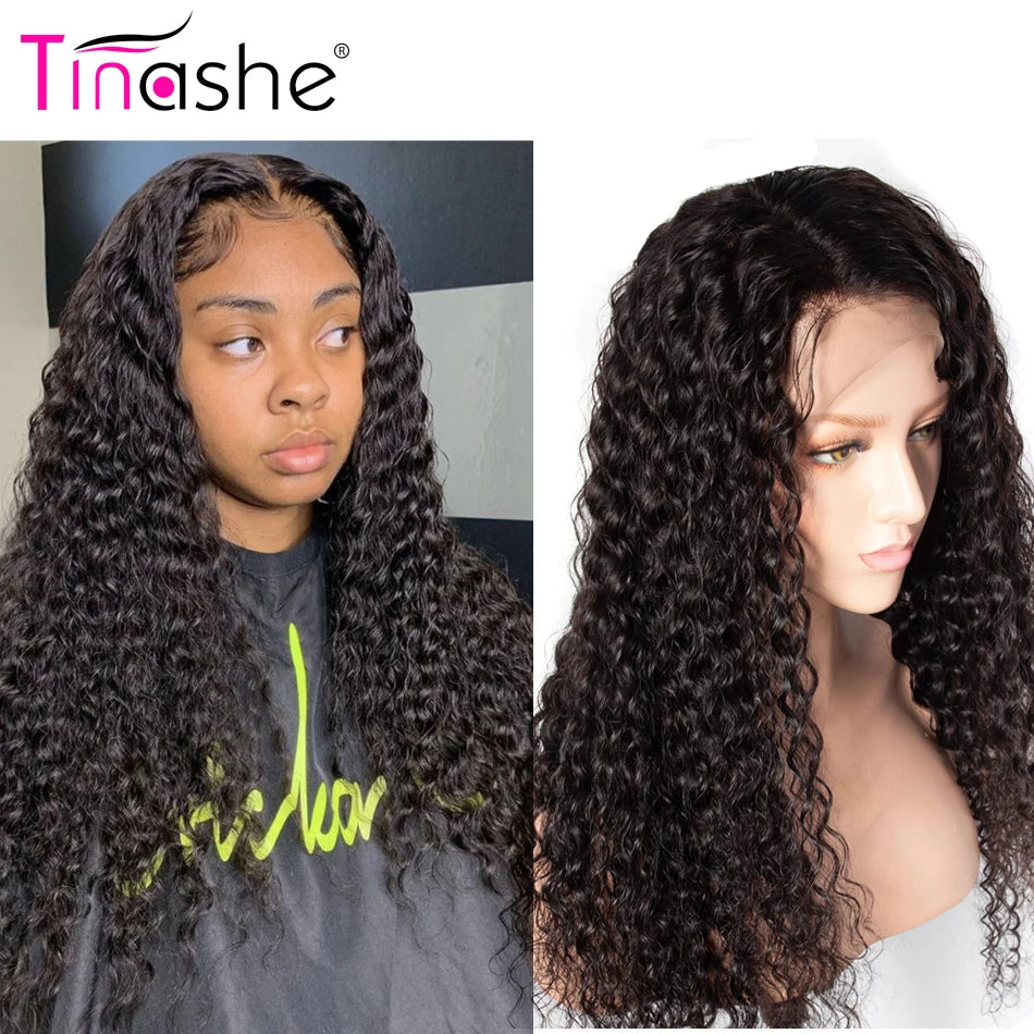 Tinashe 13x4 Deep Wave Frontal Wig 13x6 Lace Front Human Hair Wigs For Women Pre Bleached Ready To Go 6x5 HD Lace Closure Wigs