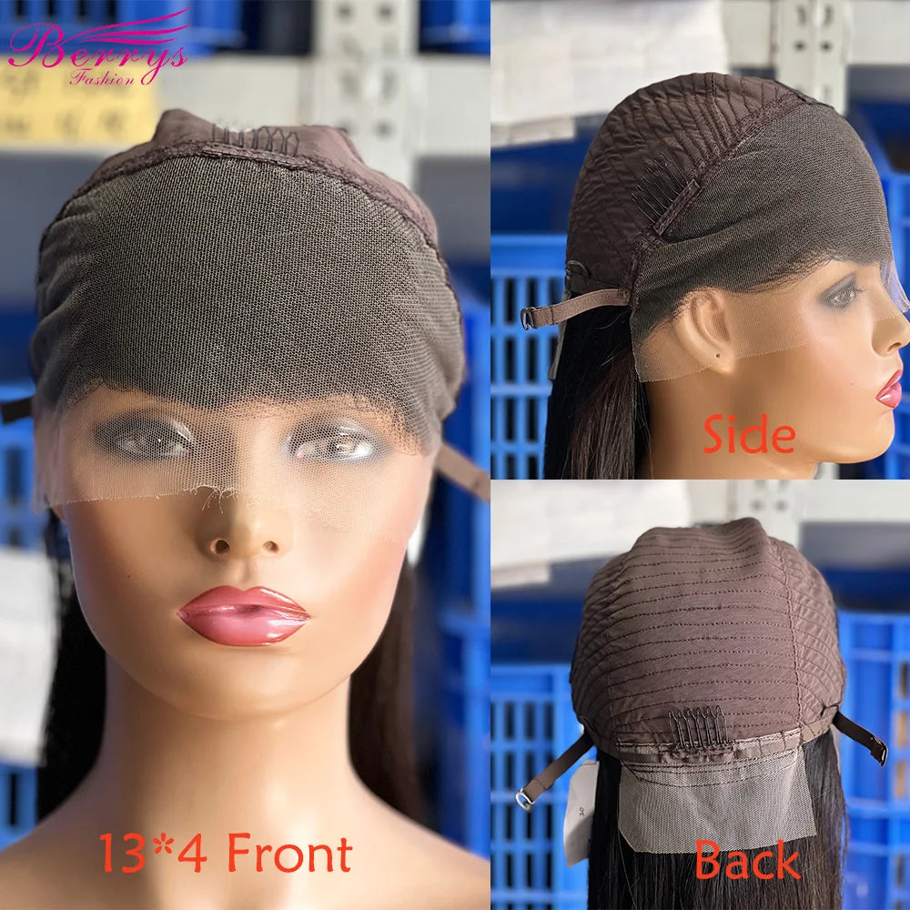 Berrys Straight 13x6 HD Lace Front Human Hair Wigs Pre Plucked 5x5 Lace Closure Wig And 13x4 Lace Frontal VietnameseWig 250%