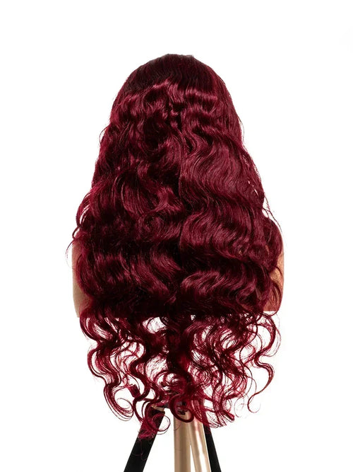 13x6 HD Lace Frontal Human Hair Wig Body wave wig  99J Burgundy 13x4 Lace Front Human Hair Wigs For Women