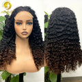 300% Density 99J# Burgundy Burmese Bouncy Curly Human Hair Wigs 5x5 Lace Closure Pixie Curly Wig for Women PrePlucked Remy Hair
