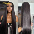 Super Double Drawn Burgundy Colored Glueless Wig Ready To Wear 13x6 Bone Straight Transparent 30inch Lace Front Human Hair Wigs
