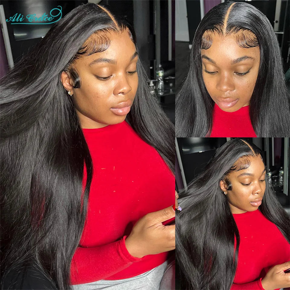 Ali Grace 360 Lace Frontal Wig Straight Human Hair Wigs 360 Full Lace Wig Human Hair Pre Plucked Lace Frontal Human Hair Wigs