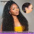 Deep Curly 13x6 HD Glueless Human Hair Wigs for Women Bye Bye Knots Pre Plucked Virgin Hair Lace Frontal Wig Natural Hairline