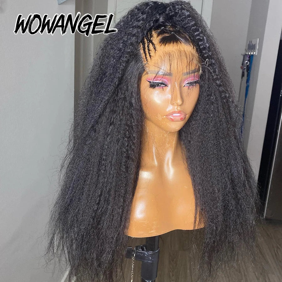 Kinky Straight Wear & Go Glueless Wig 5X5 HD Lace Closure Wigs Human Hair Pre Plucked Natural Scalp Brazilian Hair For Women
