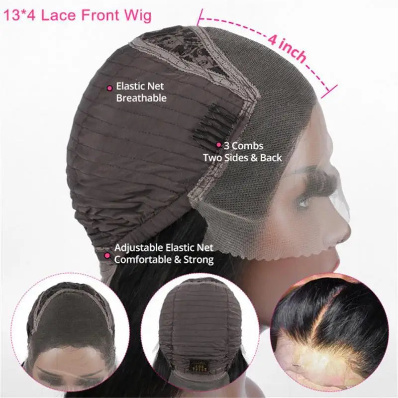AliPearl 30Inch Lace Front Human Hair Wigs Brazilian Kinky Curly 13x4 Wig For Women Pre Plucked 180% Density