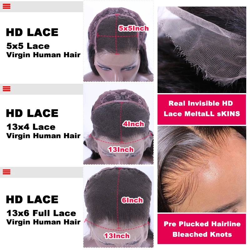 100% Real HD Lace Front Wigs Deep Wave Virgin Human Raw Hair Wigs For Women Lace Frontal Wigs Curly Wave lace front wig