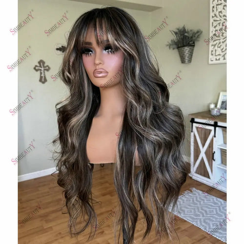 100%Brazilian Human Hair 13x6 360 Lace Front Wigs Glueless Loose Wave Hightlight Honey Blonde Full Lace Wig Human Hair for Women