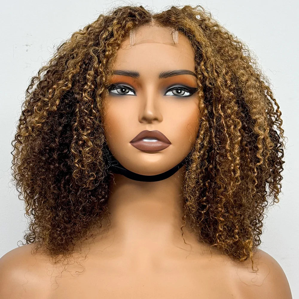 350% Density 2x6 Transparent Lace Closure Wig Afro Kinky Curly Human Hair Wigs Jerry Curly Human Hair Wig For Black Women