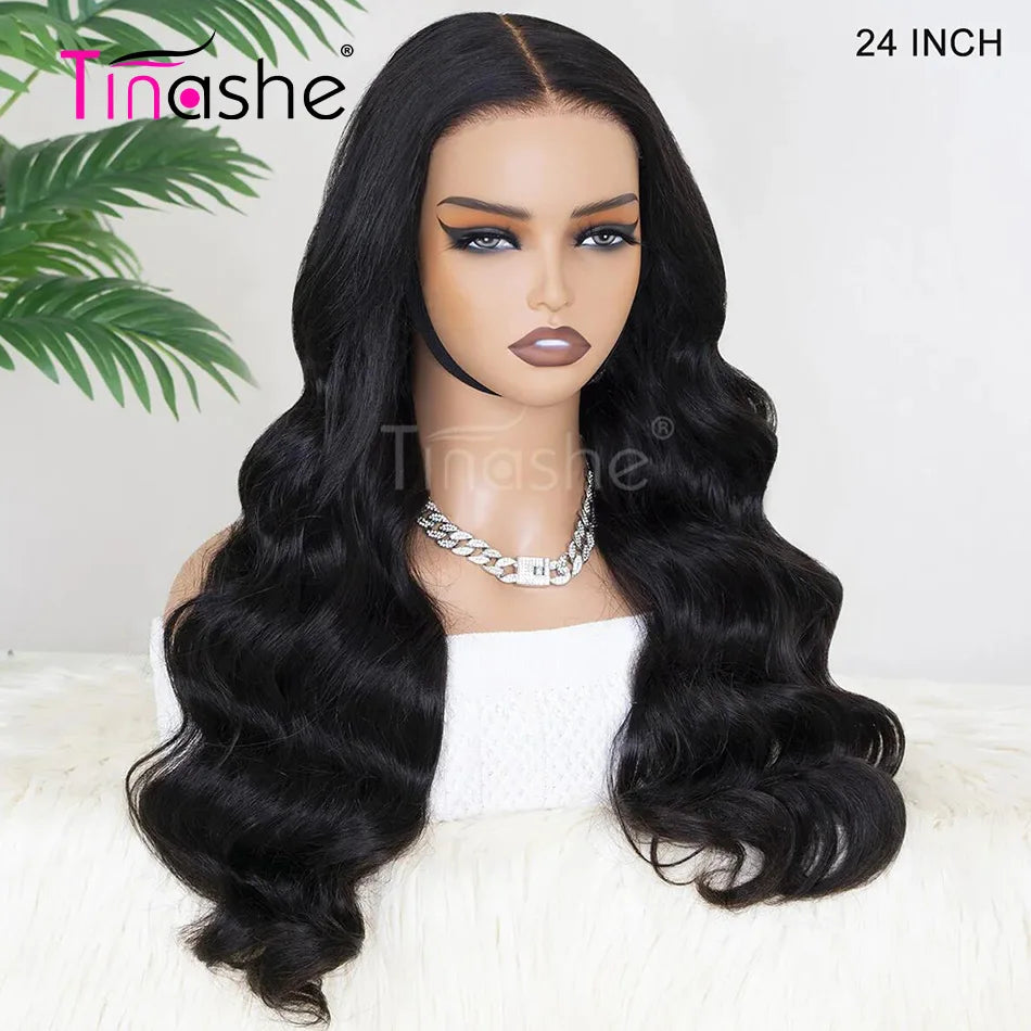 Tinashe Hair Upgraded Ready To Go 6×5 HD Lace Wig Pre-Bleached Knots Body Wave Glueless Wig Put It On & Go Remy Human Hair Wigs