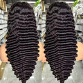 250 Density 13x4 Real Hd Lace Frontal Wig Deep Wave Lace Front Wig 5x5 Curly Human Hair Wigs For Women Pre Plucked Lace Wig