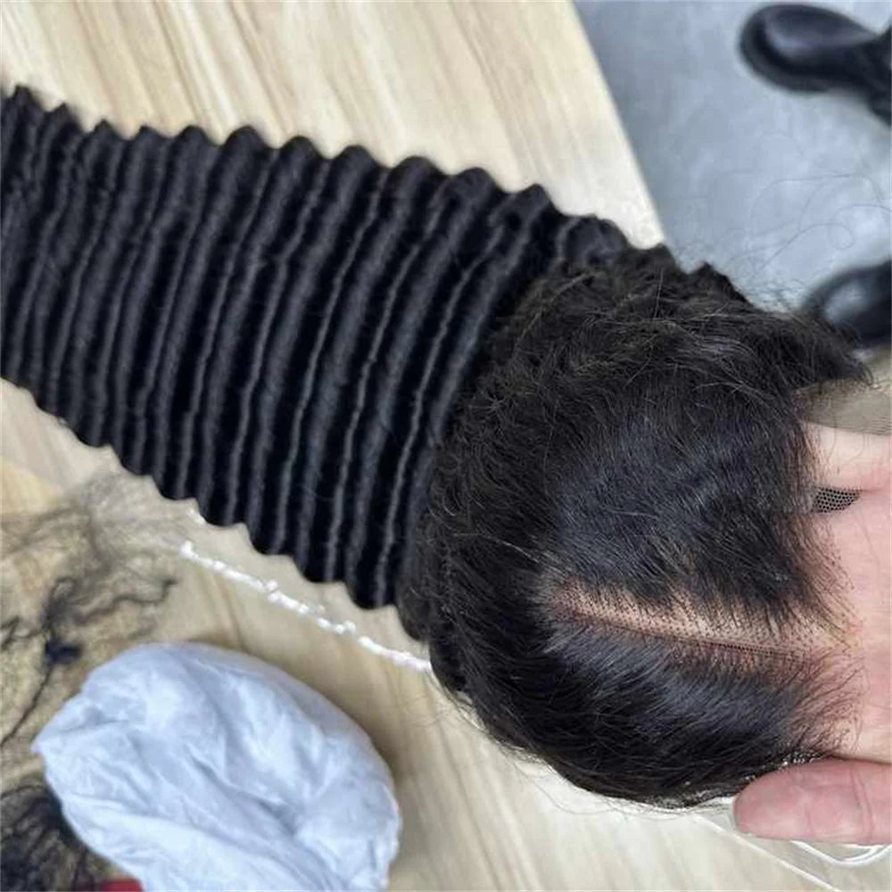 250 Density 13x4 Real Hd Lace Frontal Wig Deep Wave Lace Front Wig 5x5 Curly Human Hair Wigs For Women Pre Plucked Lace Wig