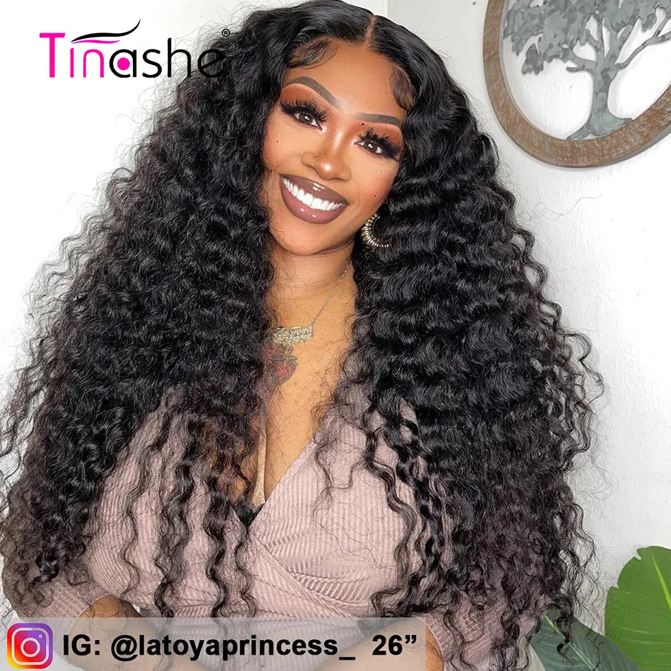 Tinashe Wear Go 6×5 HD Lace Wig Pre Bleached&Plucked Deep Wave Glueless Wig 180 250 Density Put It On & Go Remy Human Hair Wigs