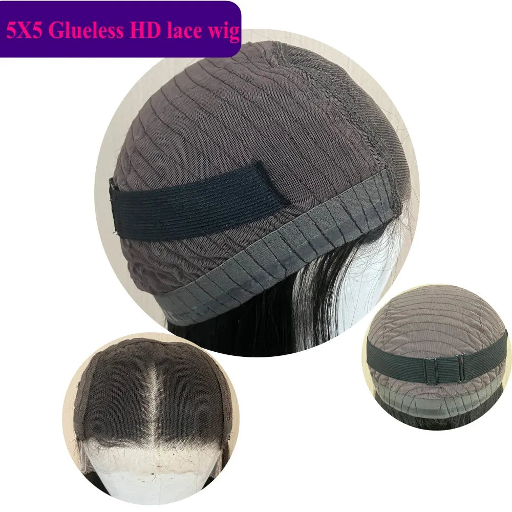 100% Human Hair 13x6 Lace Front Wig Dark Brown Loose Deep Wave Remy Peruvian Hair 5x5 Swiss Lace Closure Wig Natural Hairline