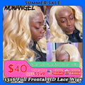 32inch 250% 13x6 HD Lace Frontal Wigs Melt Skins Natural Scalp 613 Blonde Body Wave Wig HD Lace Closure Human Hair Wigs Glueless