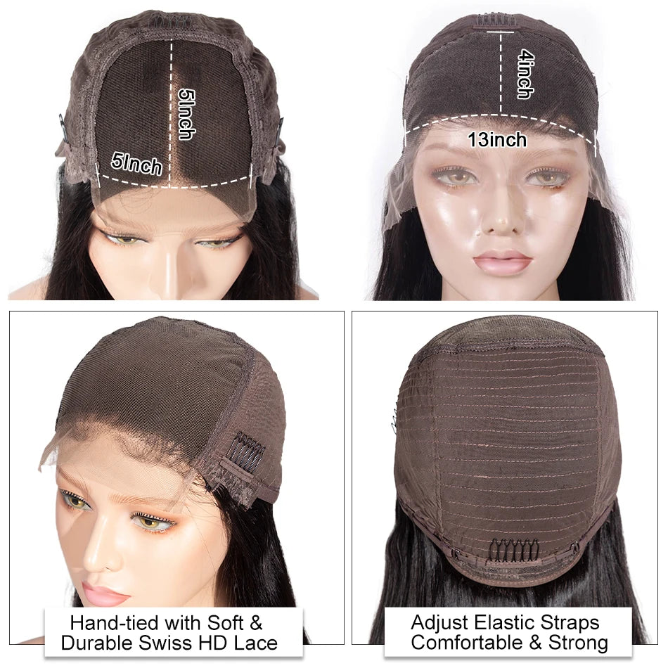 Celie Water Wave 13x6 Lace Front Human Hair Wigs HD Lace Frontal Wig Pre Plucked High Density Glueless Closure Wig