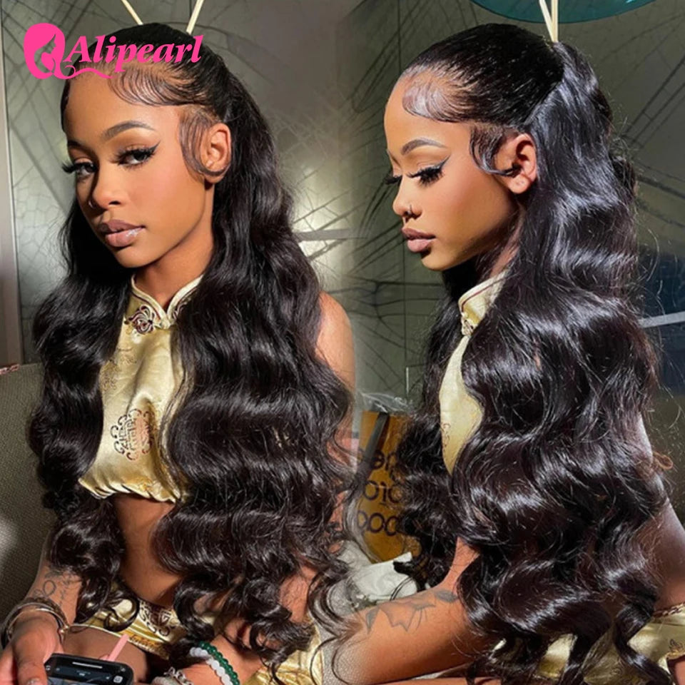 Ali Pearl Hair 4x4 HD Closure Wig For Women Body Wave Human Hair Wigs Pre Pluck Hairline