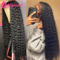 AliPearl 30Inch Lace Front Human Hair Wigs Brazilian Kinky Curly 13x4 Wig For Women Pre Plucked 180% Density