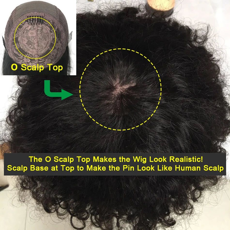Ombre Colored Curly Human Hair Wigs with Bangs Glueless Full Machine Made Scalp Top Wig Brazilian Remy Hair Fringe Wig for Women