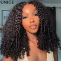 UNice 7x5 Bye Bye Slip™ Glueless Burmese Curly Human Hair Wigs With Finger Coil Ends & Invisi Drawstring