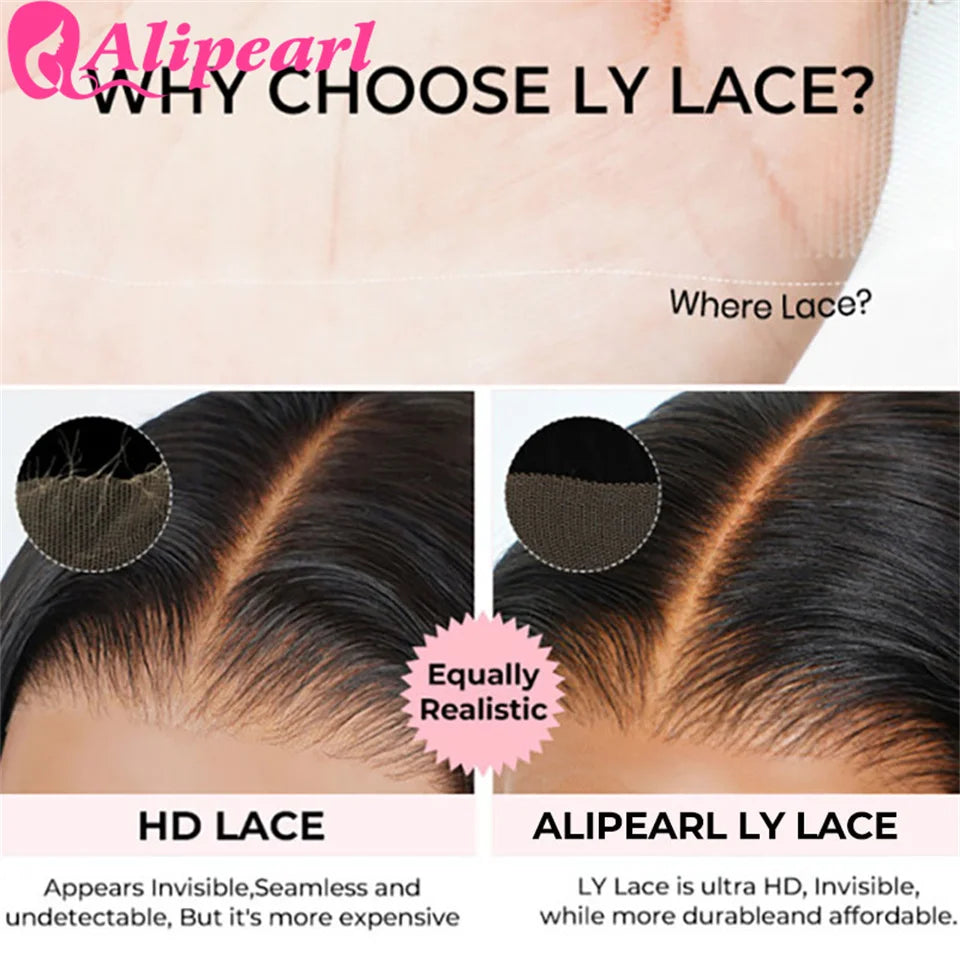 Ali Pearl Hair 4x4 HD Closure Wig For Women Body Wave Human Hair Wigs Pre Pluck Hairline