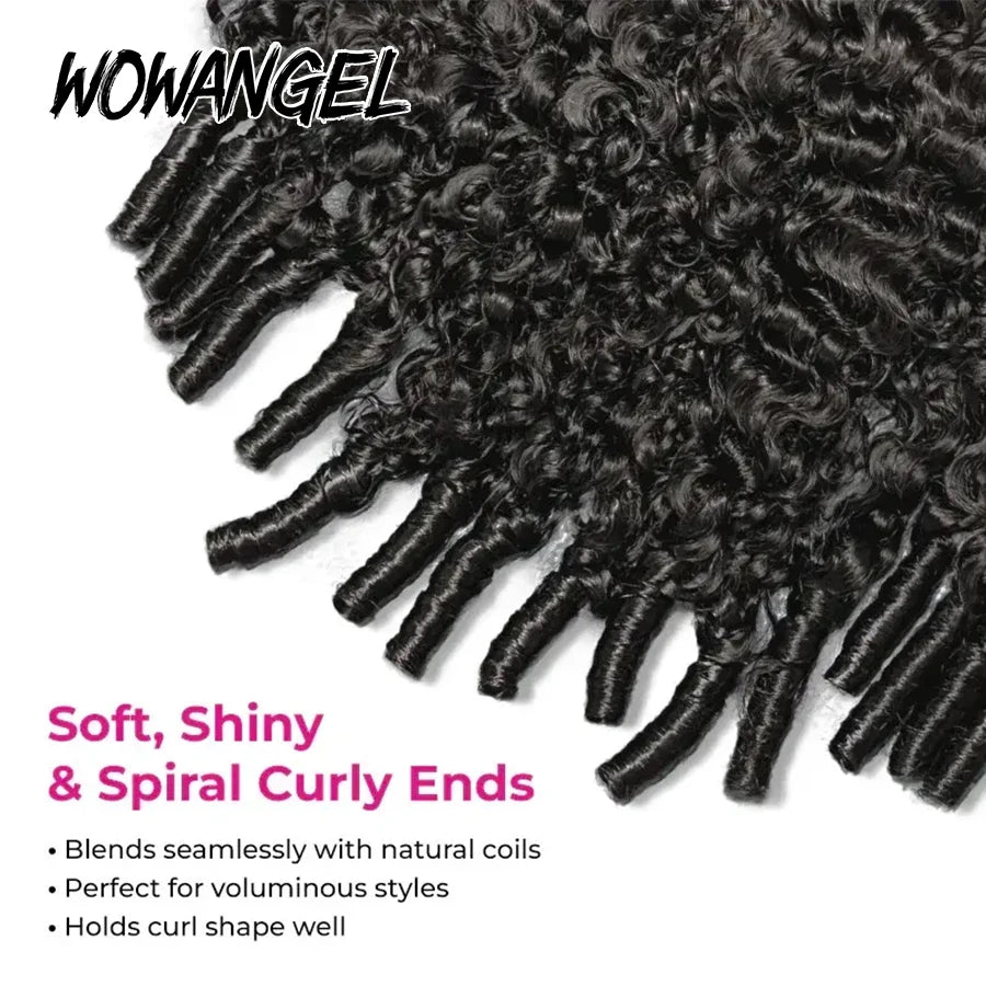 Burmese Curly Flip Over Wigs 3 In 1 Wear Go Glueless Half Wig Human Hair with Drawstring Spiral End Seamless 250% Curly Hair