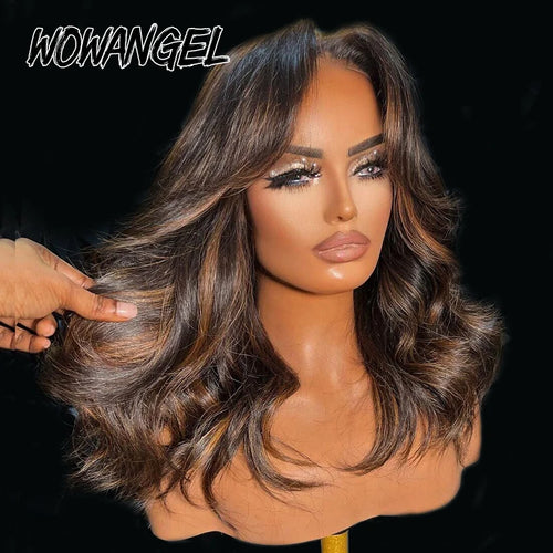 2/30 Highlight BOB Wigs 13x4 HD Lace Front Human Hair Wigs Glueless Ready to Go Wigs Body Wave 5x5 HD Lace Closure Wig Wavy Hair