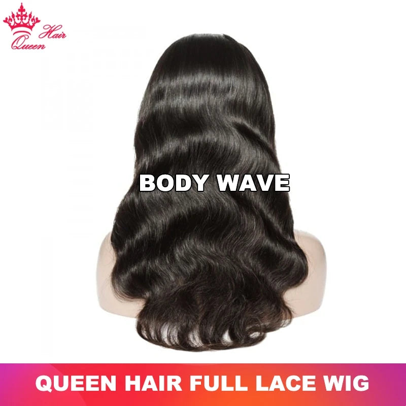 Queen Hair HD Full Lace Wig Body Wave / Straight Raw Human Hair Comfortable and Breathable High Ponytail Available Natural Look