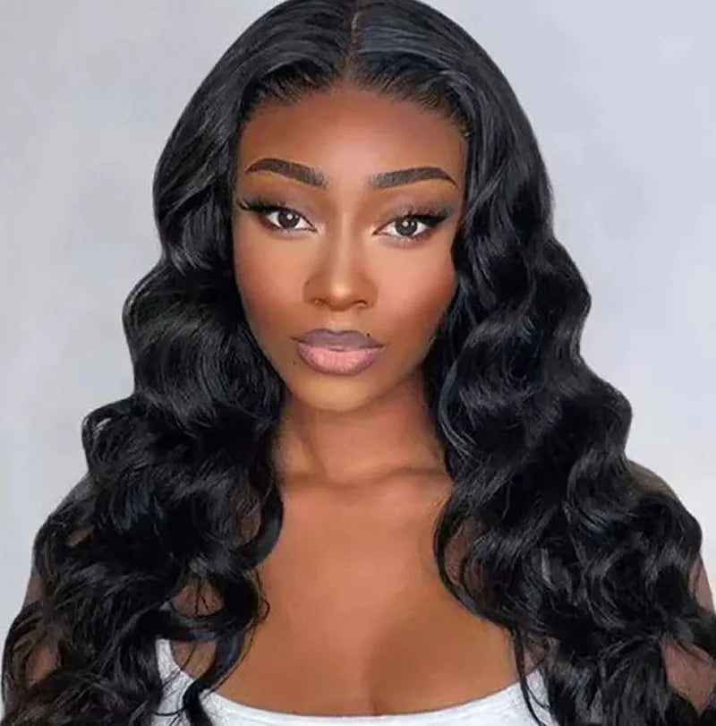 ISEE Glueless Wigs Wear And Go Ocean Wave Wig 7X5 HD Body Wave Lace Front Wig Pre Cut PrePlucked Wavy Lace Closure Wigs