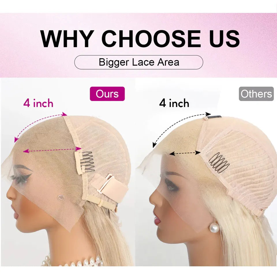 250% 3D Body Wave Ash Blonde 13x6 Lace Frontal Human Hair Wig Pre Plucked Brazilian Colored 13x4 HD Transparent Lace Front Wigs