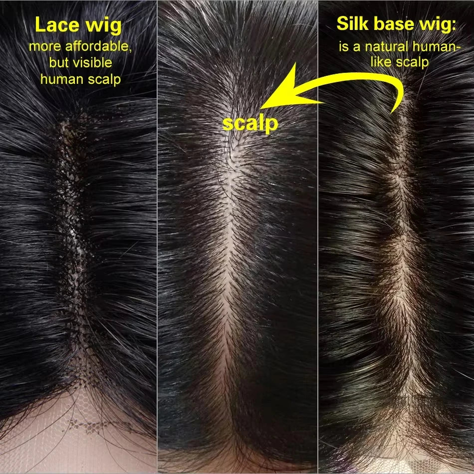 Silk Base Wigs Soft Natural Straight 5x5 Silk Base Jewish Human Hair Wig Baby Hair HD Lace European Hair Preplucked Glueless