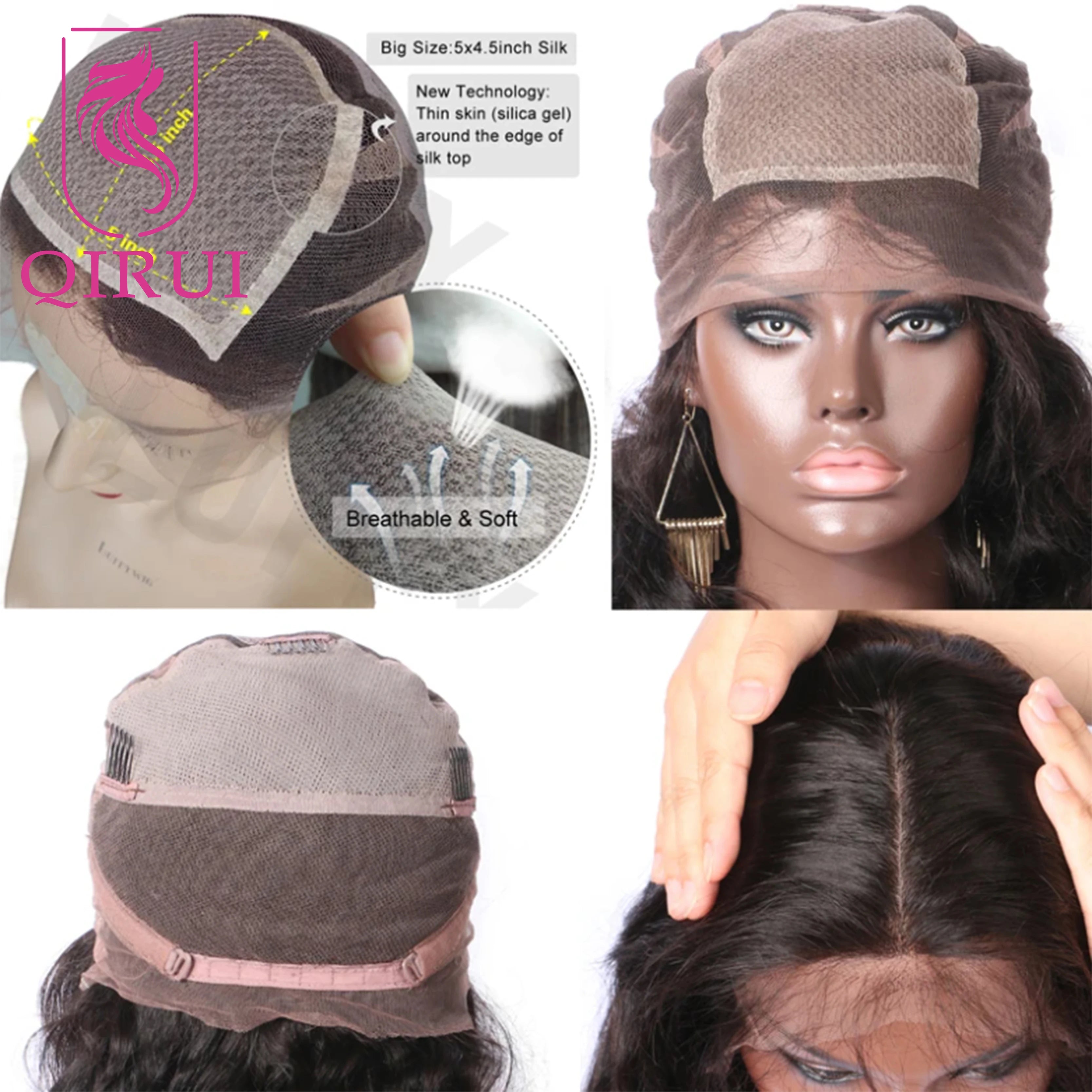 Brazilian Human Hair Silk Base Full Lace Wig Pre Plucked Light Yaki Silk Top Full Lace Human Hair Wig 130%-180%Density Baby Hair