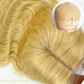 Full Lace Silk Top Wig 613 Light Blonde Natural Wave Brazillian Remy Hair Wig Transparent Lace Silk Base Wigs Glueless