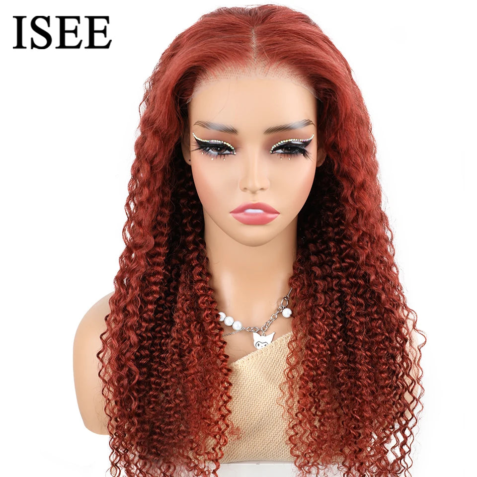 ISEE Water Wave Wear Go Pre Plucked Glueless Wigs Pre Bleached Lace Closure Wigs 6x4 Wear And Go Glueless Human Hair Wig Pre Cut
