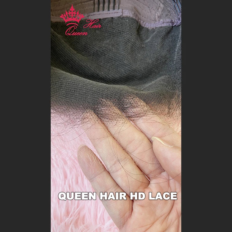 Queen Hair Kinky Curly Wig Real HD Lace Raw Human Hair 13x4 13x6 FULL Frontal 6x6 7x7 Closure Wig Straight Queen Hair Official