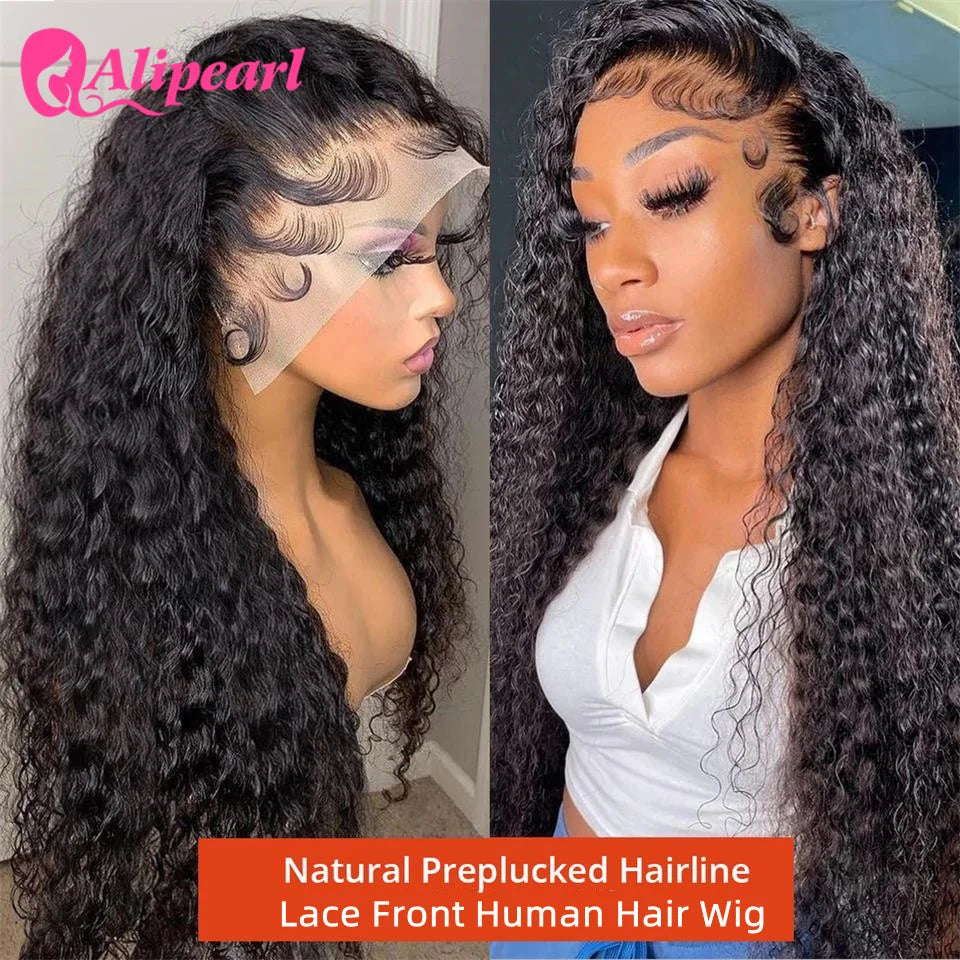 Alipearl Hair 13x4 Lace Front Wig Human Hair Free Part Kinky Curly Human Hair Wigs Pre-Plucked For Women Brazilian Wig