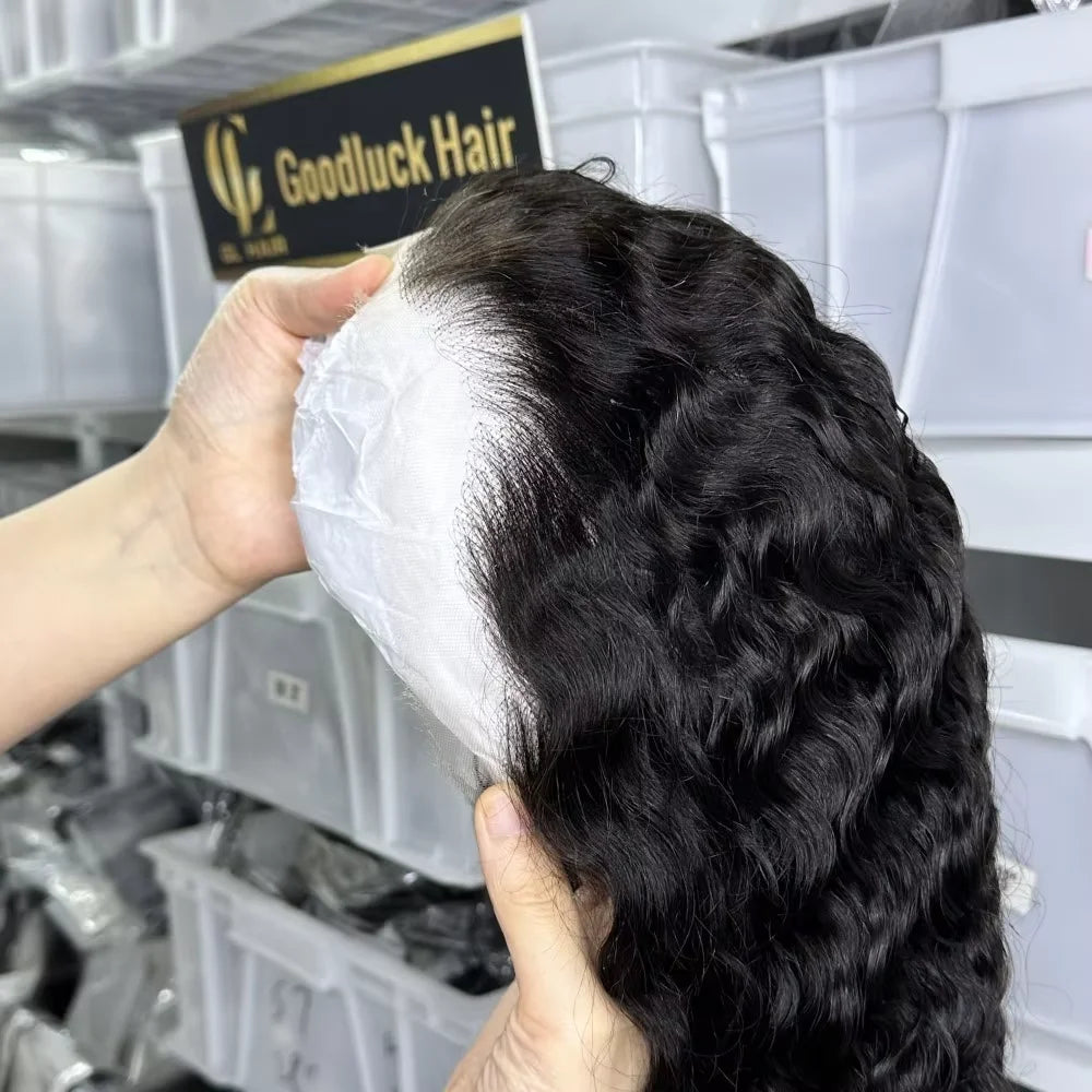250 Density 13x4 Real Hd Lace Frontal Wig Deep Wave Lace Front Wig 5x5 Curly Human Hair Wigs For Women Pre Plucked Lace Wig