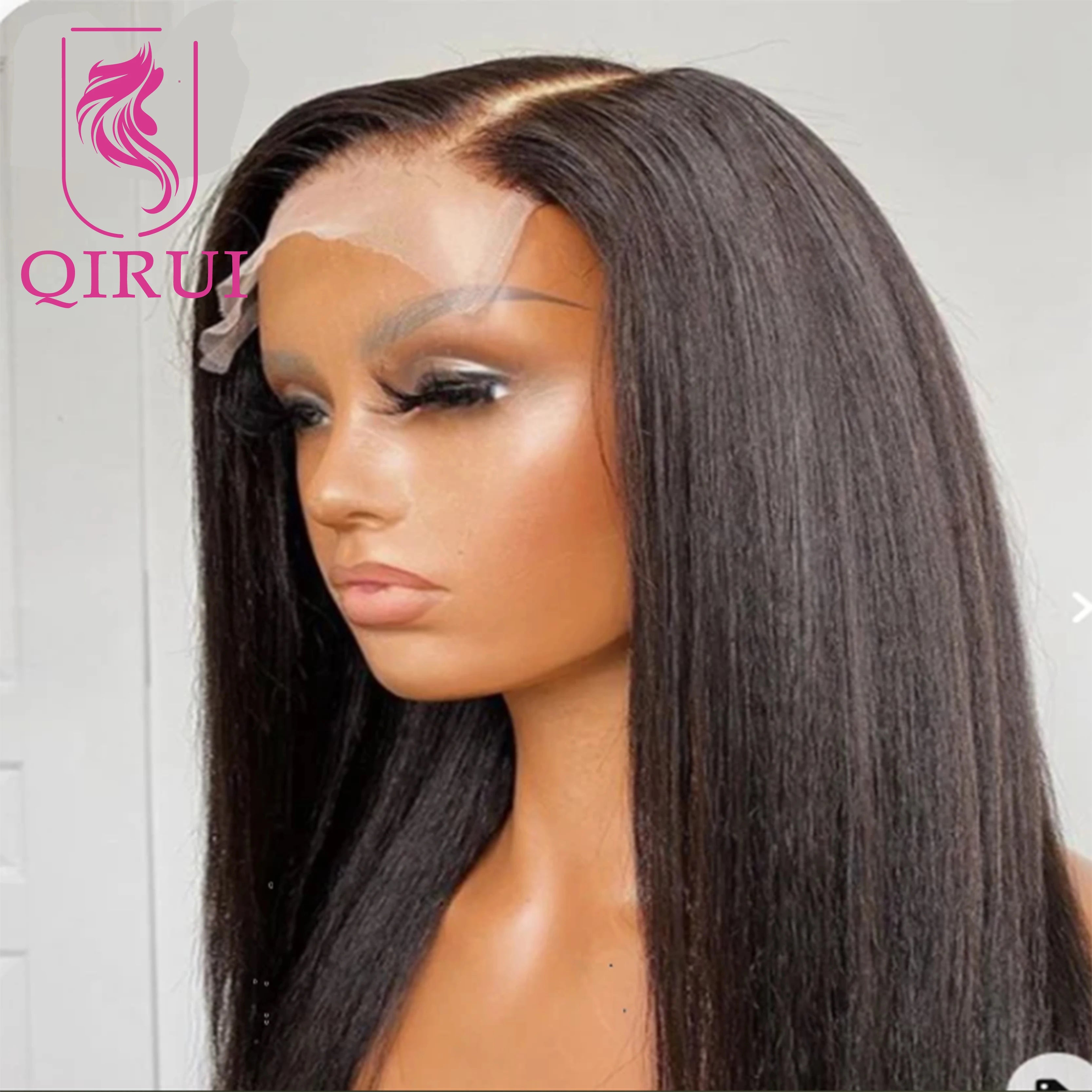 Brazilian Human Hair Silk Base Full Lace Wig Pre Plucked Light Yaki Silk Top Full Lace Human Hair Wig 130%-180%Density Baby Hair