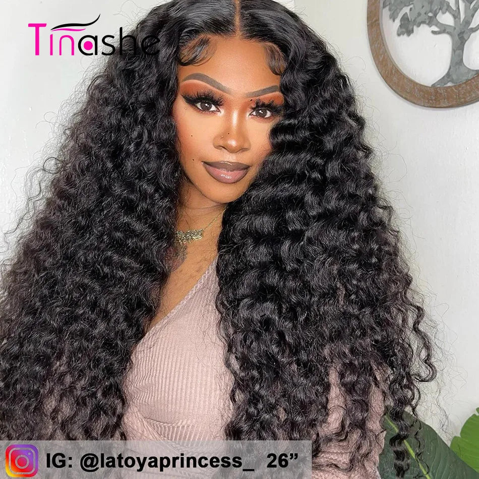 Tinashe Wear Go 6×5 HD Lace Wig Pre Bleached&Plucked Deep Wave Glueless Wig 180 250 Density Put It On & Go Remy Human Hair Wigs