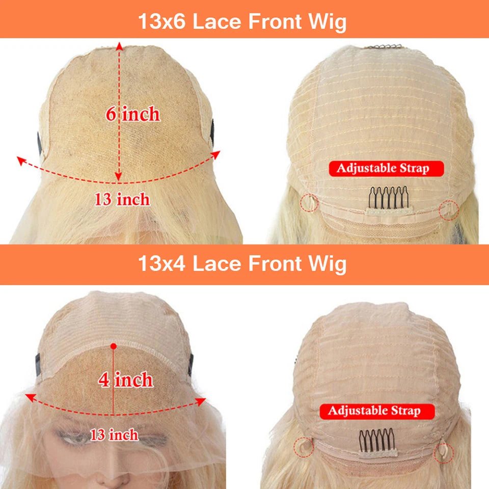 Blonde Glueless Wigs Human Hair Deep Wave 13x4 Transparent lace Front Human Hair Wig 250% Deep Curly Human Hair Wigs For Women