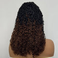 300% Density Burmese Pixie Cut Kinky Curly Human Hair Wig 99J Highlight 13x4 Transparent Lace Front Wig for Black Women 16 inch