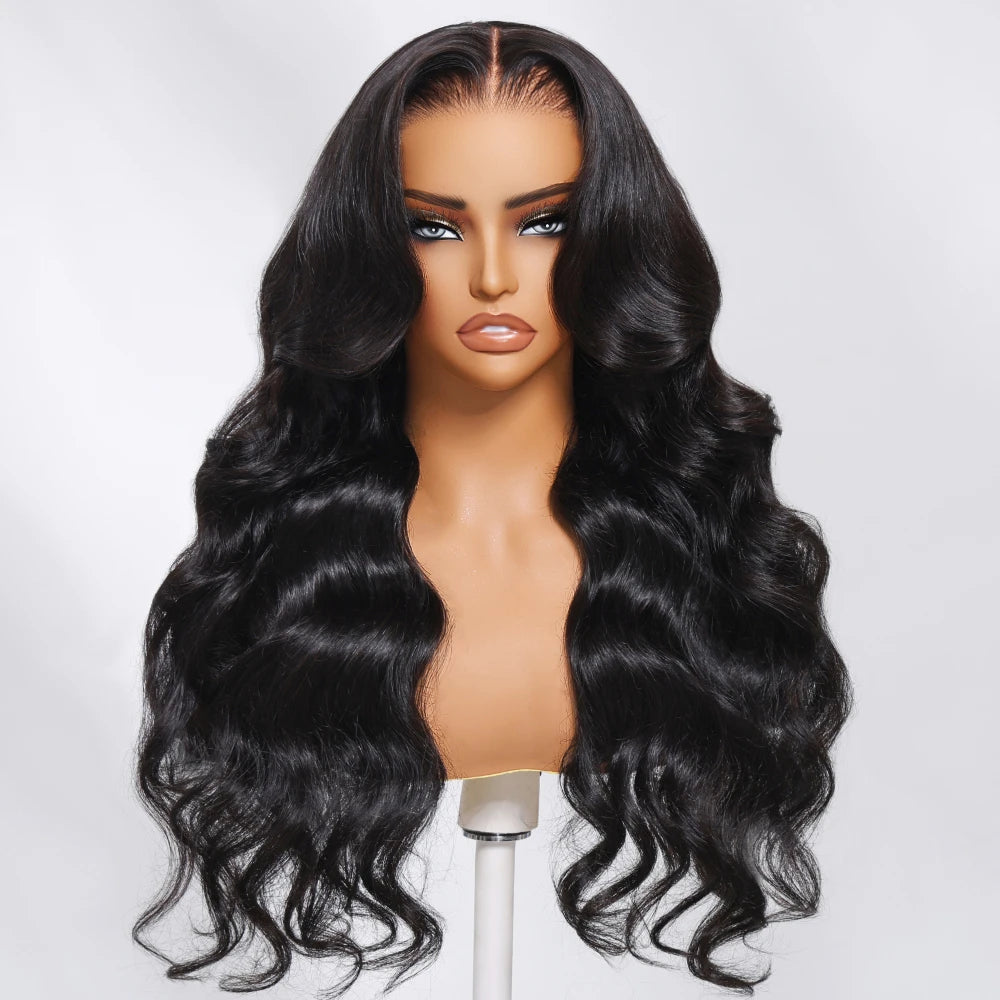UNice 13x4 Lace Frontal Pre Cut Pre Bleached Pre Plucked Body Wave Human Hair Glueless Wig Ready To Wear 250% Density