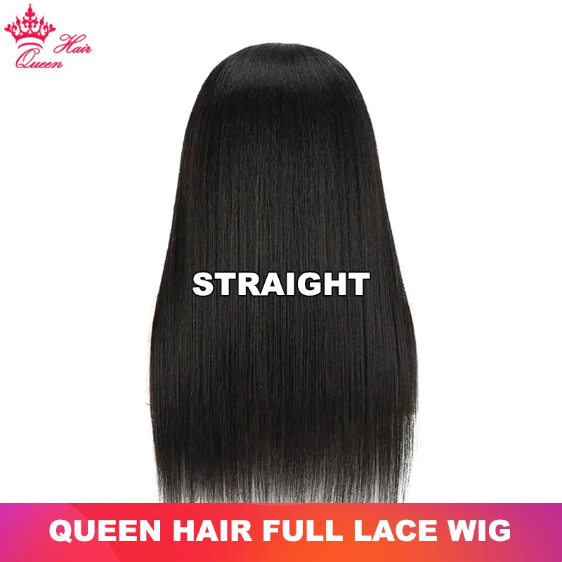 Queen Hair HD Full Lace Wig Body Wave / Straight Raw Human Hair Comfortable and Breathable High Ponytail Available Natural Look